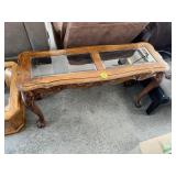 Glass Insert Sofa Table 50 Inches Long x 17 Inches