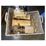 Wooden Train & Handcrafted Basket
