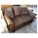 Love Seat w/Wood Trim 74 Inches Long (Matches Lots