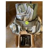 Duffle Bag w/Boat Trailer Rollers & Misc.