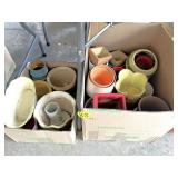 (2) Boxes of Flower Pots & Vases