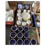 (3) Boxes w/Russian Glassware, Oriental Mugs & Mis