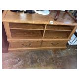 Oak TV Stand w/2 Drawers (46 Inch x 25 Inch x 22 I