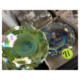 (2) Carnival Glass Plates