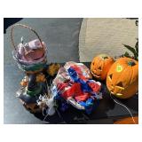 Orange Tote w/ Halloween, Easter & Christmas Tree