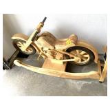 Wood Rocking Motorcycle