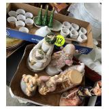 (2) Boxes Napkin Rings & Figurines