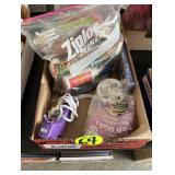 (2) Boxes Hot Glue Gun, Lamp Shades, Vase & Misc.