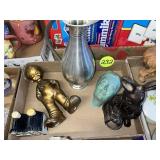 Metal Rabbit, Pewter Pitcher & Misc.