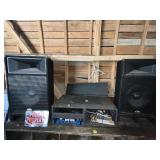 (2) Large Speakers & Electronics