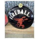 Modern Fireball-Red Hot Round Sign