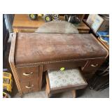 Vanity w/Mirror & Stool