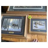 (3) Framed Wildlife Prints (One Broken Glass)