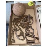 Metal Shackles & Cannon Ball