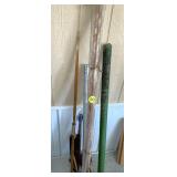 Cane Pole, Fly Rods & Iron Dumb Bell