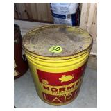 Hormel 50 Pound Lard Can