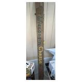 8 Foot Wisconsin Cheese & Wine Wooden Sign