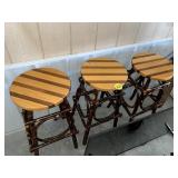 (3) Bent Willow bar Stools