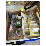 (2) Boxes Hinges, Coat Hooks & Misc.