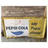 66 x 36 Pepsi Cola Metal Sign (AS IS)