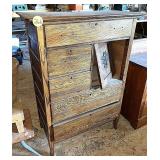 Oak Dresser w/Hat Box