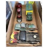 Cast Iron Train & Toy Trucks