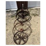 (5) Iron Implement Wheels