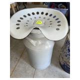 Milk Can w/Metal Seat