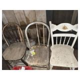 (3) Wooden Chairs