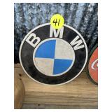 Plastic BMW Round Sign