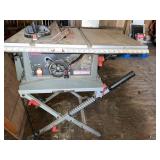 Craftsman 10 Inch Table Saw on Rolling Cart