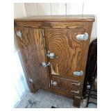 Oak 3 Door Ice Box