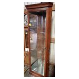 Corner Curio Cabinet w/Glass Shelves & Mirror
