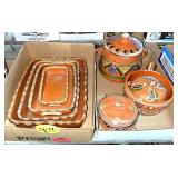 (3) Boxes Mexican Pottery