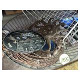 Metal Art, Barbed Wire & Metal Basket