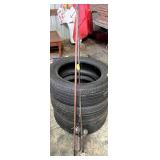 (2) Fishing Rods & Extendable Pole