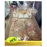 Pink Stemware Sherbets