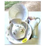 Hand Painted Emerson Creek Pottery & Ewer...