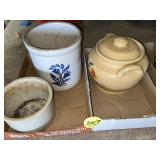 (2) Boxes Cookie Jar & Crocks