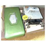 AM Car Radio & Metal Tackle Box
