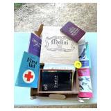 Wine Box & Assorted Books