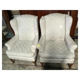 Matching Wingback Chairs w/Queen Anne Legs
