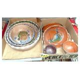 (2) Boxes Mexican Pottery