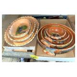 (2) Boxes Mexican Pottery
