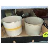 (2) Stoneware Crocks