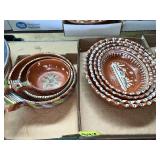 (2) Boxes Mexican Pottery Nesting Bowls