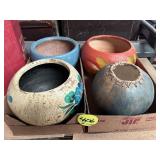(2) Boxes Mexican Flower Pots