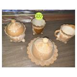 Greentown Leaf Bracket Chocolate Glass-4 Piece...