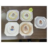 (5) Advertising First Ladies Plates