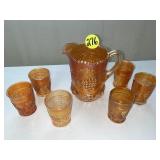 Carnival Grape & Cable Marigold 7 Piece Water Set